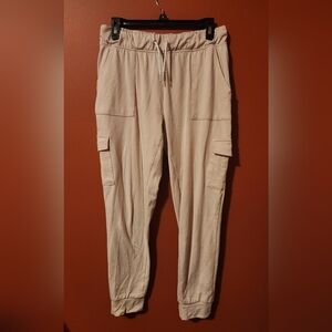 derek heart Soft Pink Drawstring Cargo Joggers